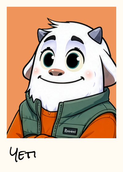 Polaroid portrait of Yeti